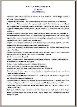 L'arte del restauro di ceramica